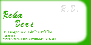 reka deri business card